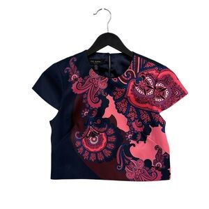 Ted Baker Pink and Blue Blouse Elegant and Chic